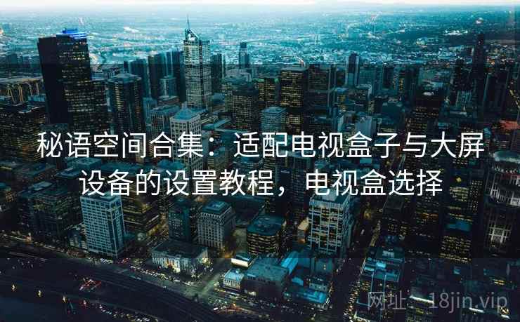 秘语空间合集：适配电视盒子与大屏设备的设置教程，电视盒选择