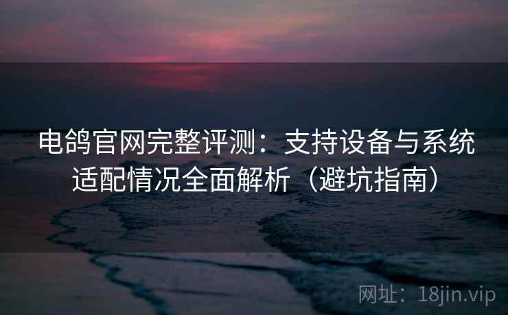 电鸽官网完整评测：支持设备与系统适配情况全面解析（避坑指南）