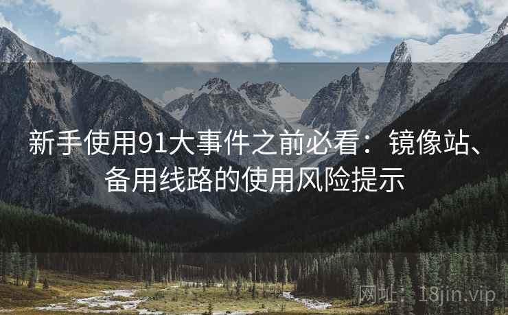 新手使用91大事件之前必看：镜像站、备用线路的使用风险提示