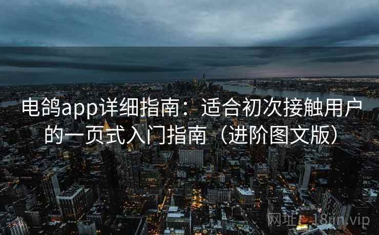 电鸽app详细指南：适合初次接触用户的一页式入门指南（进阶图文版）