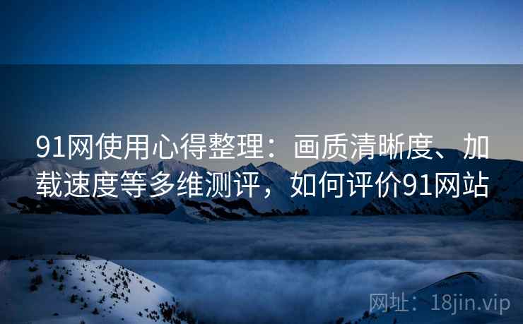 91网使用心得整理：画质清晰度、加载速度等多维测评，如何评价91网站