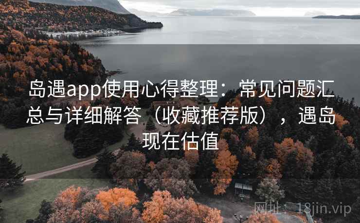 岛遇app使用心得整理：常见问题汇总与详细解答（收藏推荐版），遇岛现在估值