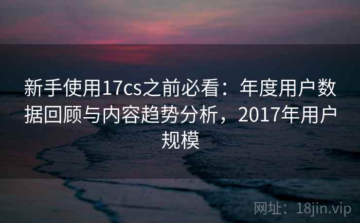 新手使用17cs之前必看：年度用户数据回顾与内容趋势分析，2017年用户规模