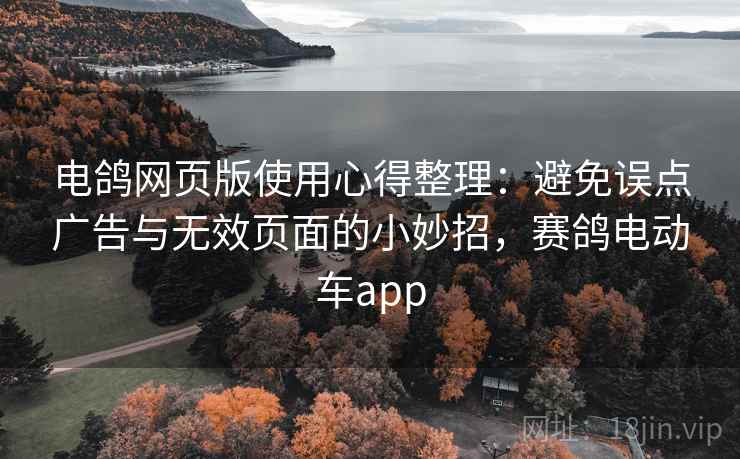 电鸽网页版使用心得整理：避免误点广告与无效页面的小妙招，赛鸽电动车app