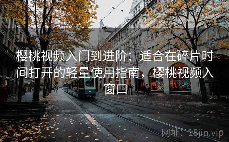 樱桃视频入门到进阶：适合在碎片时间打开的轻量使用指南，樱桃视频入窗口