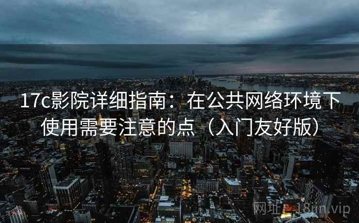 17c影院详细指南：在公共网络环境下使用需要注意的点（入门友好版）